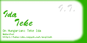 ida teke business card